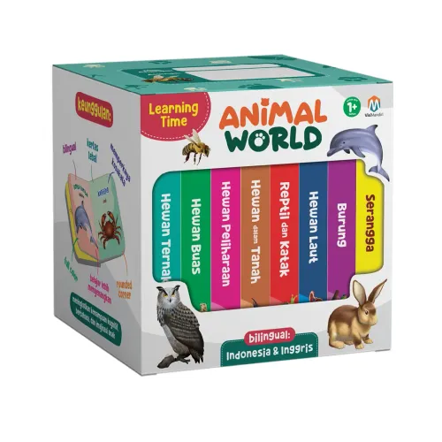 Buku Edukasi Anak "Learning Time Animal World" - Pengenalan Hewan