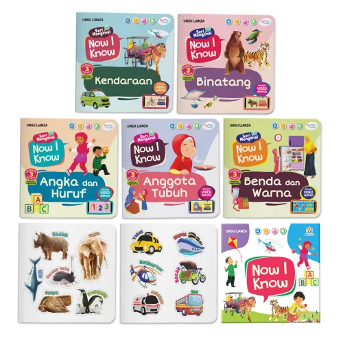 Buku Edukasi Anak Trilingual: Paket 5 in 1 Now I Know Seri Mengenal