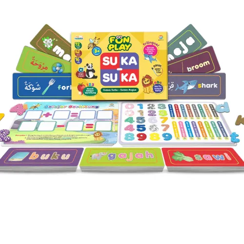 Buku Fun Play Suka-Suka: Susun Kata & Angka Trilingual Anak