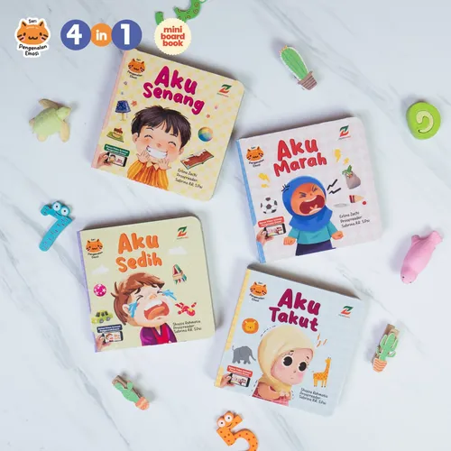 Buku Pengenalan Emosi Anak - 4 Boardbook Edukatif Usia 1-5 Th